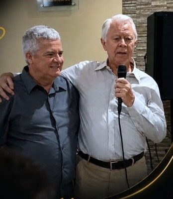 Marcos ao lado do pai, José Antônio Rodrigues Borges